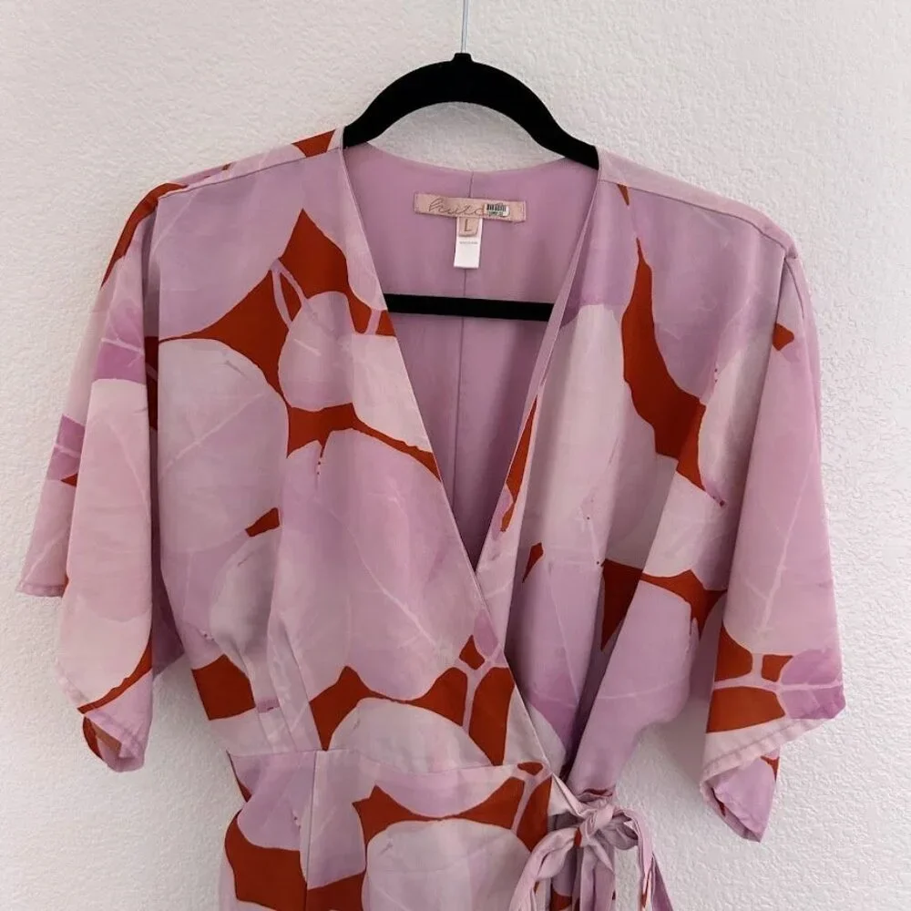 Hutch Floral Wrap Maxi in Pink Purple - Picture 6 of 10